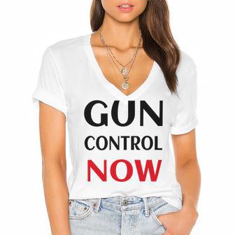 End Gun Violence Shirts Endgunviolence Women's Jersey Short Sleeve Deep V-Neck Tshirt | Favorety UK