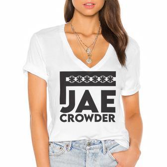 F Jae Crowder Women's Jersey Short Sleeve Deep V-Neck Tshirt | Favorety CA