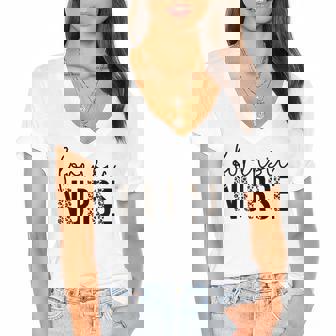 Forensic Nurse Life Nursing School Nurse Squad Gifts Raglan Baseball Tee Women's Jersey Short Sleeve Deep V-Neck Tshirt | Mazezy