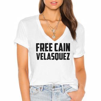 Free Cain Velasquez V5 Women's Jersey Short Sleeve Deep V-Neck Tshirt | Favorety CA