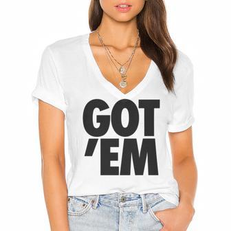 Gotem Women's Jersey Short Sleeve Deep V-Neck Tshirt | Favorety AU