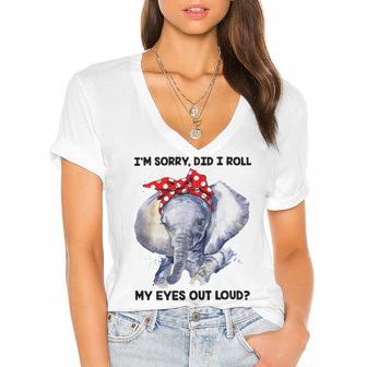 Im Sorry Did I Roll My Eyes Out Loud 736 Shirt Women's Jersey Short Sleeve Deep V-Neck Tshirt | Favorety AU