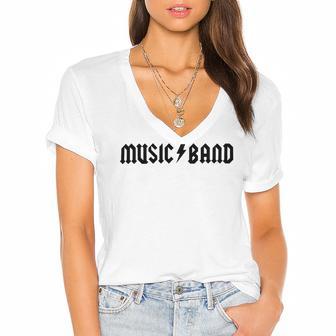 Music Band – Buscemi How Do You Do Fellow Kids Women's Jersey Short Sleeve Deep V-Neck Tshirt | Favorety CA