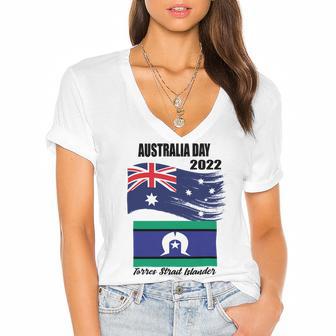 New Australia Day 2022 Women's Jersey Short Sleeve Deep V-Neck Tshirt | Favorety DE