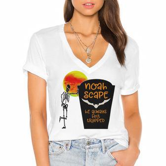 Noah Escape All Hallows Night Women's Jersey Short Sleeve Deep V-Neck Tshirt | Favorety