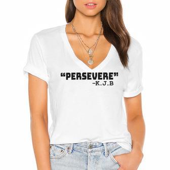 Persevere Kbj Ketanji Brown Jackson Women's Jersey Short Sleeve Deep V-Neck Tshirt | Favorety