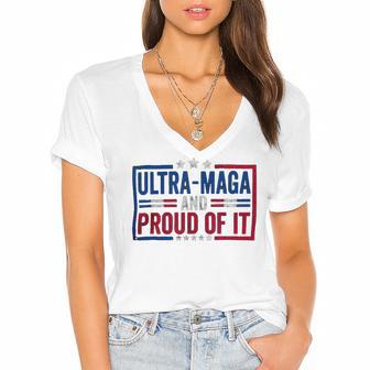 Ultra Maga And Proud Of It A Ultra Maga And Proud Of It V4 Women's Jersey Short Sleeve Deep V-Neck Tshirt | Favorety UK