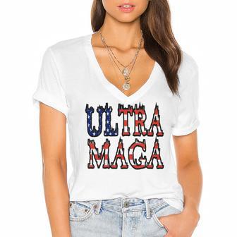 Ultra Maga V26 Women's Jersey Short Sleeve Deep V-Neck Tshirt | Favorety DE