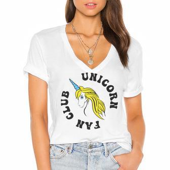 Unicorn Fan Club 17 Trending Shirt Women's Jersey Short Sleeve Deep V-Neck Tshirt | Favorety AU