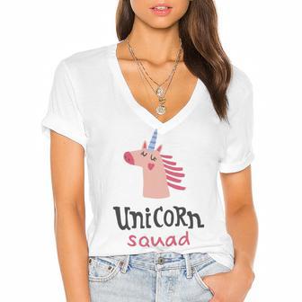 Unicorn Squad 20 Trending Shirt Women's Jersey Short Sleeve Deep V-Neck Tshirt | Favorety DE