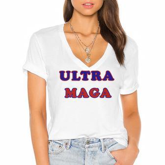 Utra Maga Support Women's Jersey Short Sleeve Deep V-Neck Tshirt | Favorety CA