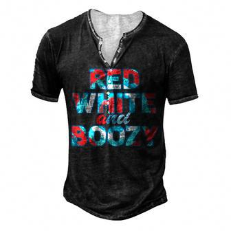 4Th July Blue Red White Patriotic Men's Henley T-Shirt - Seseable