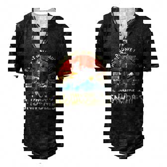 The Best Dads Have Daughters Who Ride Snowmobiles Riding Men's Henley T-Shirt | Mazezy