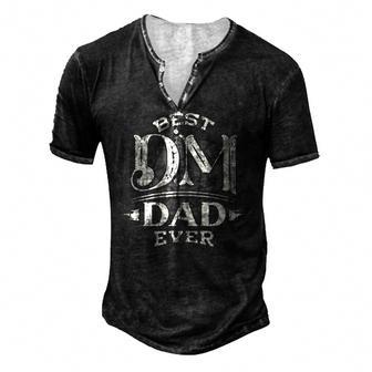 Best Dm Game Master Dad Ever D20 Rpg Tabletop Gamer Dad Men's Henley T-Shirt | Mazezy