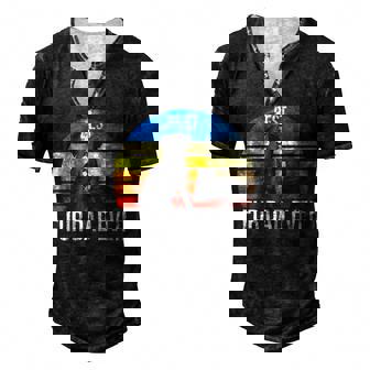 Best Fur Dad Ever Vintage Retro Dog And Cat Owner Funny Men's Henley Button-Down 3D Print T-shirt - Monsterry