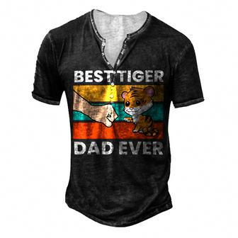 Best Tiger Dad Ever Men's Henley T-Shirt - Seseable