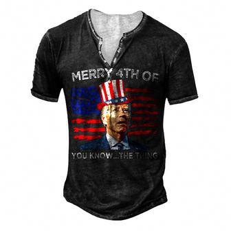 Biden 4Th Of July Joe Biden Happy Fathers Day Men's Henley T-Shirt - Seseable