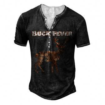Buck Fever Deer Hunting V2 Men's Henley T-Shirt - Seseable