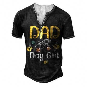 Dad Bee Birthday Party Matching Family First Bee Day Men's Henley T-Shirt - Seseable