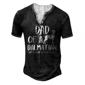 Dad Of A Dalmatian That Is Sometimes An Asshole Men's Henley T-Shirt | Mazezy