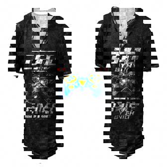 Dad By Day Gamer By Night Video Games Player Daddy Men's Henley T-Shirt | Mazezy