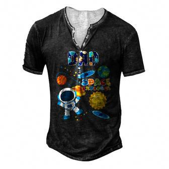 Dad Outer Space Astronaut For Fathers Day Men's Henley T-Shirt | Mazezy