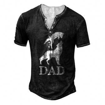 Mens Dad Wolf & Baby Wolf And Love Family Fathers Day Men's Henley T-Shirt | Mazezy