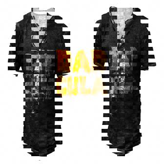 Dadcula Dracula Halloween Dad Costume Men's Henley T-Shirt | Mazezy