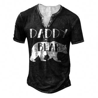Daddy Daddy Bear Men's Henley T-Shirt - Seseable