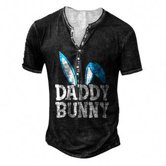 Mens Daddy Bunny Cute Easter Costume Dad Family Matching Men's Henley T-Shirt | Mazezy