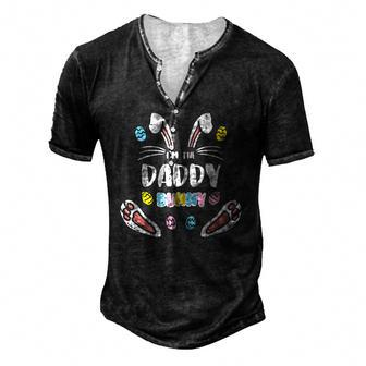 Mens Im Daddy Bunny Rabbit Easter Family Matching Dad Papa Men Men's Henley T-Shirt | Mazezy