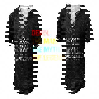 Mens Devin The Man The Myth The Legend Men's Henley T-Shirt | Mazezy