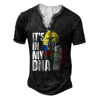 Ecuadorian And Italian Mix Dna Flag Heritage Men's Henley T-Shirt | Mazezy