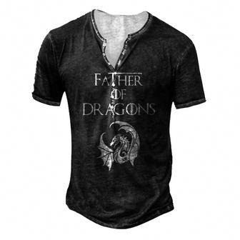 Father Of Dragons Classic Men's Henley T-Shirt | Mazezy