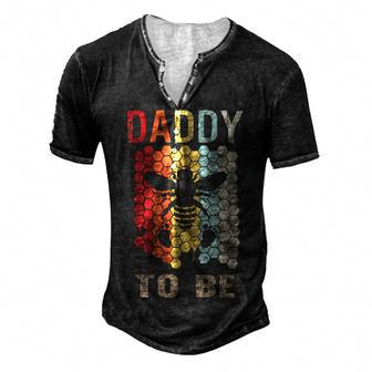 Father Grandpa Daddy To Be Pregnancy Announcement Tee Fathers Day 2 Family Dad Men's Henley Button-Down 3D Print T-shirt - Monsterry DE