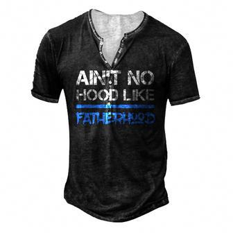 Fathers Day Dad Love Fatherhood Son Daughter Men's Henley T-Shirt | Mazezy