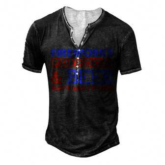 Fireworks Freedom & Beer Thats Why Im Here 4Th Of July Men's Henley T-Shirt - Seseable