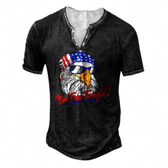 You Free Tonight Bald Eagle American Flag Happy 4Th Of July Men's Henley T-Shirt | Mazezy