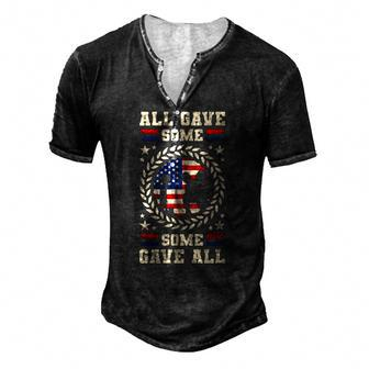 All Gave Some Some Gave All Veterans Day Men's Henley T-Shirt | Mazezy