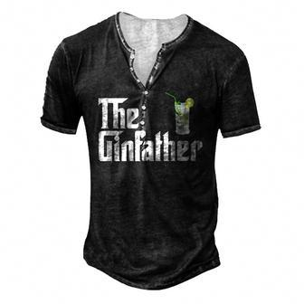 The Gin Father Gin And Tonic Classic Men's Henley T-Shirt | Mazezy