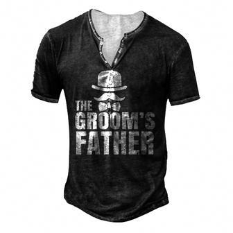 The Grooms Father Wedding Costume Father Of The Groom Men's Henley T-Shirt | Mazezy
