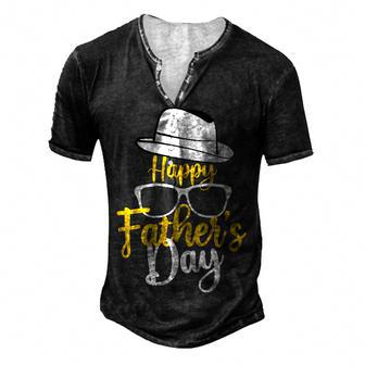 Happy Fathers Day 2022 Men's Henley Button-Down 3D Print T-shirt - Monsterry