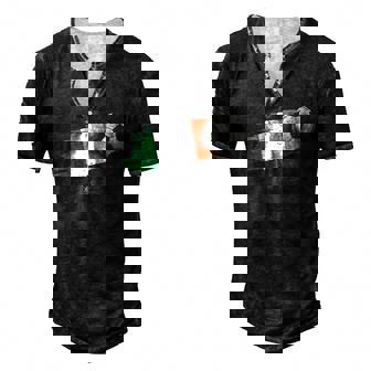 Ireland Flag Jersey Ireland Soccer Team Ireland Men's Henley T-Shirt | Mazezy