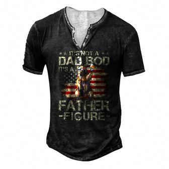 Its Not A Dad Bod Its A Father Figure Men Vintage Men's Henley T-Shirt | Mazezy