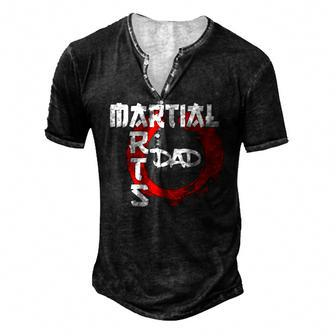 Martial Arts Dad Idea Fathers Day Grandpa Men's Henley T-Shirt | Mazezy