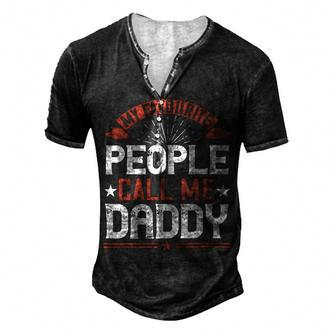 My Favourite People Call Me Daddy Men's Henley Button-Down 3D Print T-shirt - Monsterry CA
