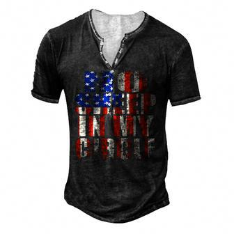 No Sheep In My Circle Usa Flag Men's Henley T-Shirt | Mazezy