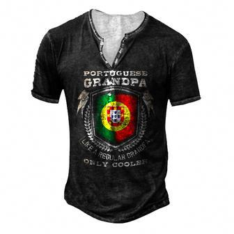 Mens Portuguese Grandpa Like A Regular Grandpa Only Cooler Men's Henley T-Shirt | Mazezy