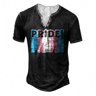 Pride Transgender Lgbt Flag Color Protest Support Men's Henley T-Shirt | Mazezy