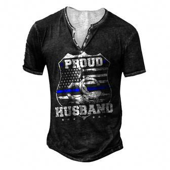 Proud Husband Of Police Officer Men's Henley T-Shirt | Mazezy